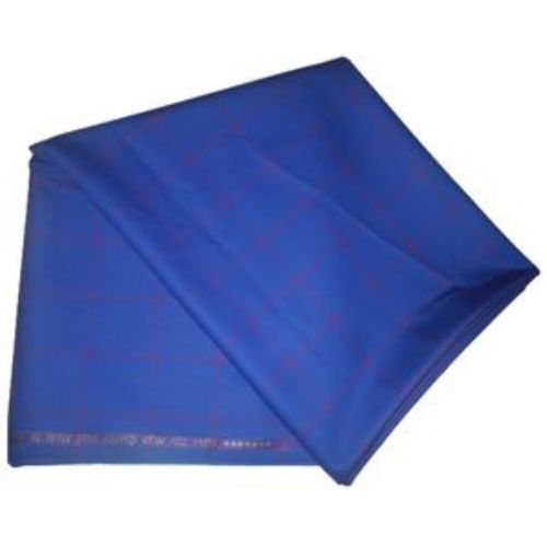 Royal Blue Checkers 7 Star Italian Cashmere Material