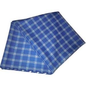 Blue & White Checkers Cashmere Material