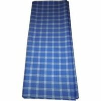 Blue & White Checkers Cashmere Material