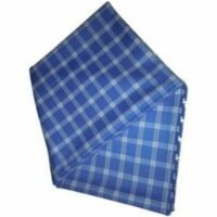 Blue & White Checkers Cashmere Material