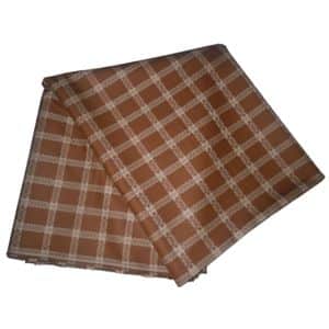 Brown & Cream Checkers Cashmere Material