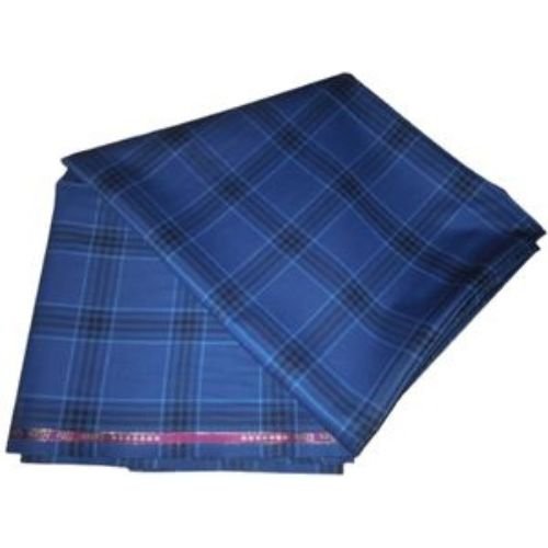 Royal Blue Checkers 7 Star Italian Cashmere Material