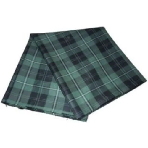 Army Green & Black Checkers Cashmere Material