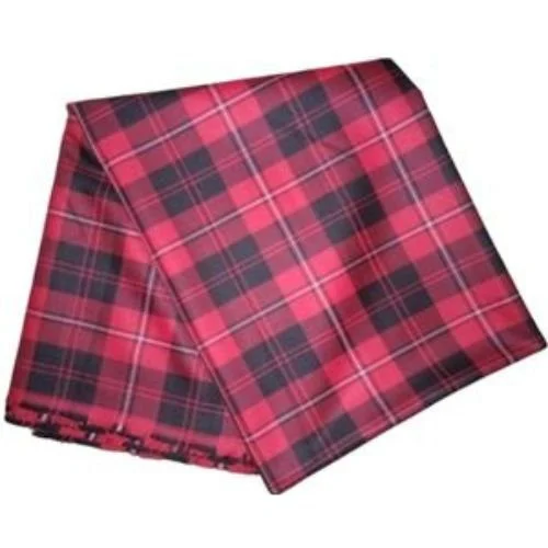 Red & Black Checkers Cashmere Material