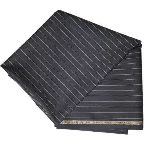 Striped Dark Ash 8 Star Italian Cashmere Material